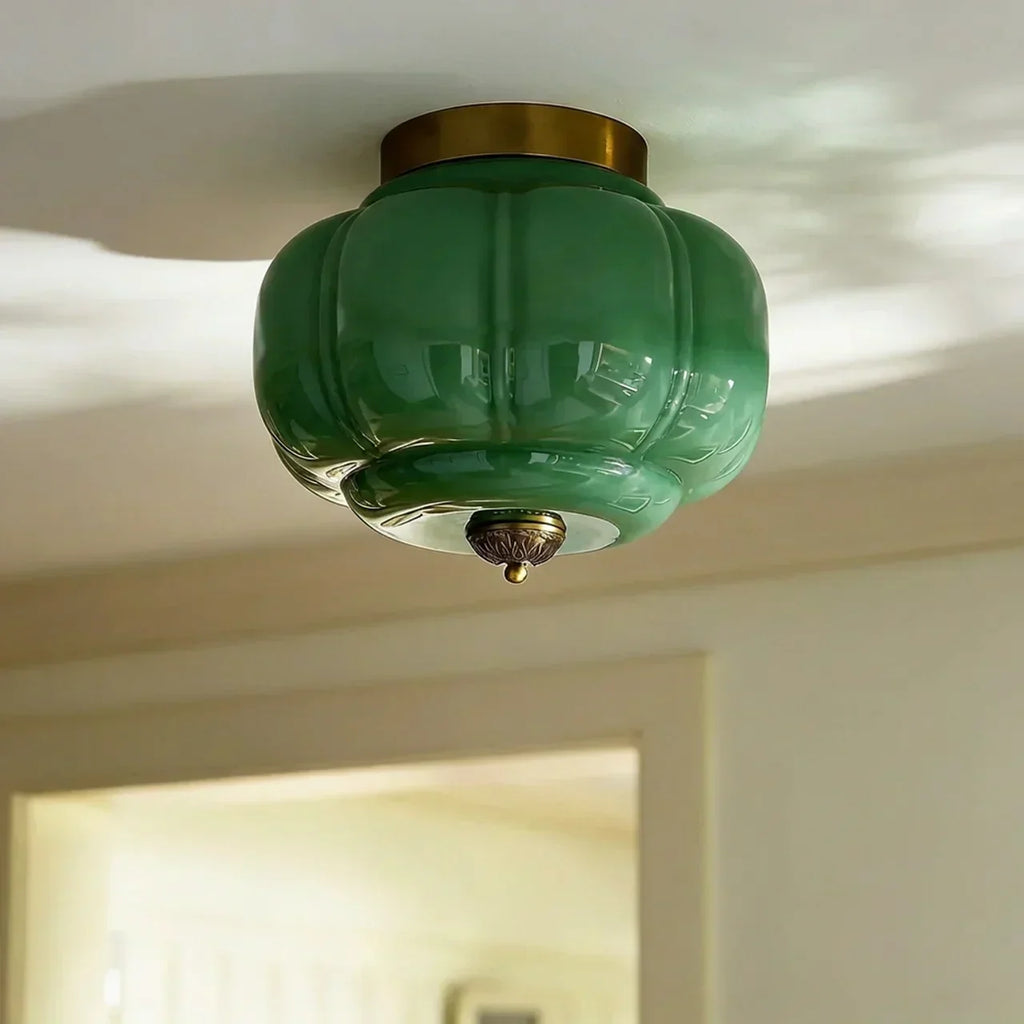 Timeless Milk Glass Ceiling Light With Semi-Flush Mount For Indoor Rooms And Hallways