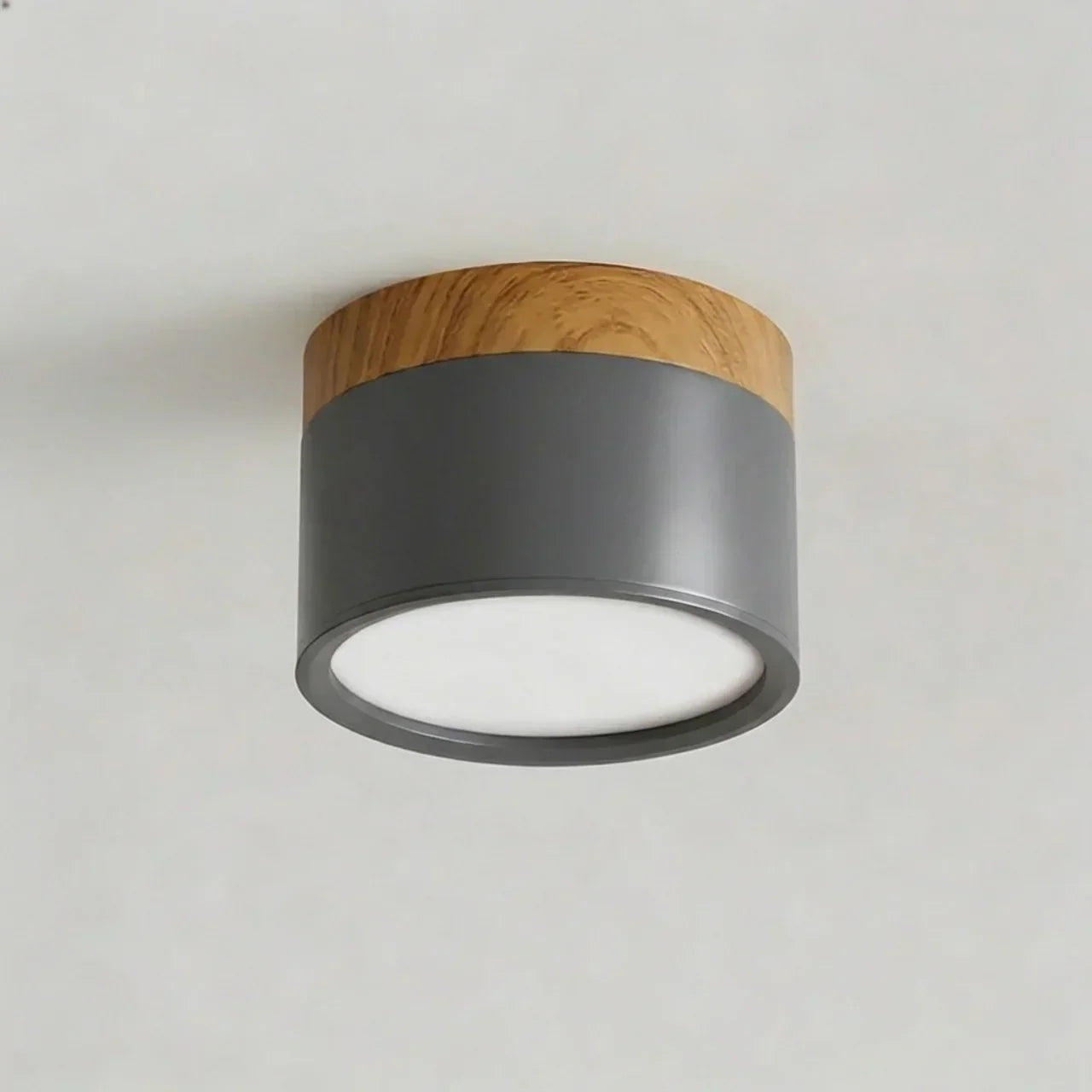 Ceiling Light Fixture Featuring LED In Flush Mount Solid Wood Colour Accent For Modern Homes