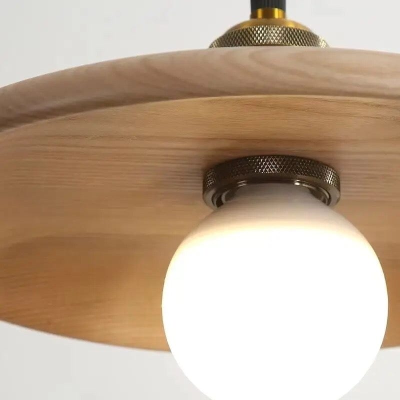 FjordLumen Pendant Light Nordic Oak With Warm Glow In Wood Design For Dining Rooms Elegant Modern