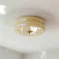 Art Deco Cream Glass Ceiling Light With Flush Mount And Integrated LED For Indoor Use