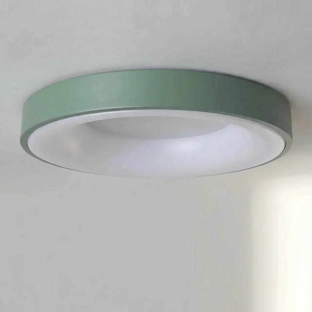 Circular Flush Mount Ceiling Light With Hollow Center And Integrated LED Diffuser