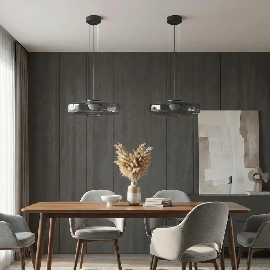 Bauhaus Style Tiered Glass Pendant Light With Integrated Led For Modern Interiors