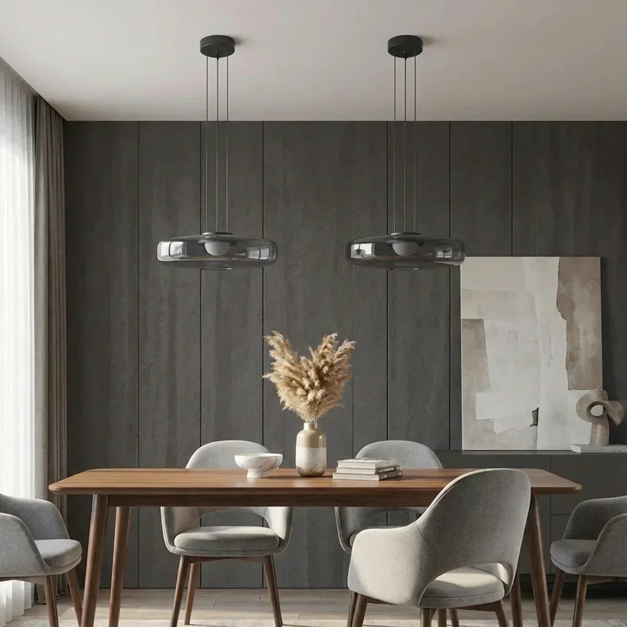 Bauhaus Style Tiered Glass Pendant Light With Integrated Led For Modern Interiors