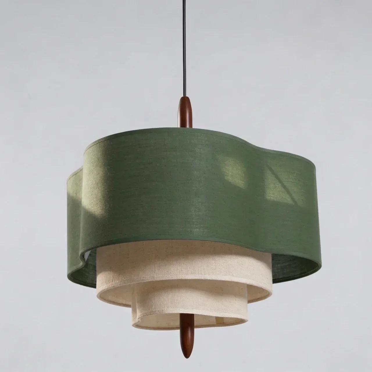 Layered Fabric Pendant Ceiling Lamp With Soft Diffused Shade For Cozy Indoor Ambience Warm Glow