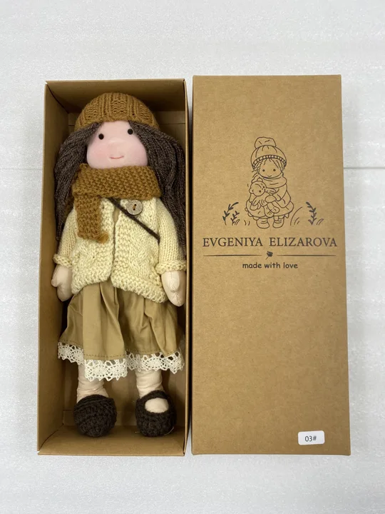 Waldorf Doll Blue Cloth Plush Toy For Creative Playtime