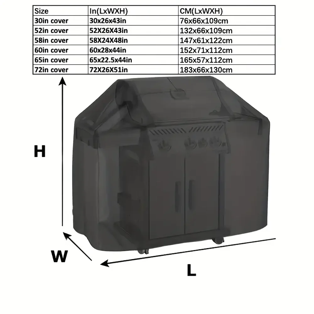 All-Weather Barbecue Cover For Grills, Waterproof And UV-Resistant
