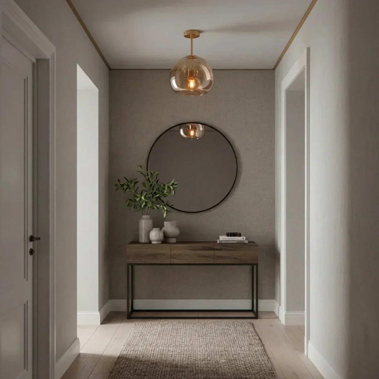 Elegant Glass Ceiling Fixture With Pendant Or Semi Flush Mount For Versatile Living Spaces