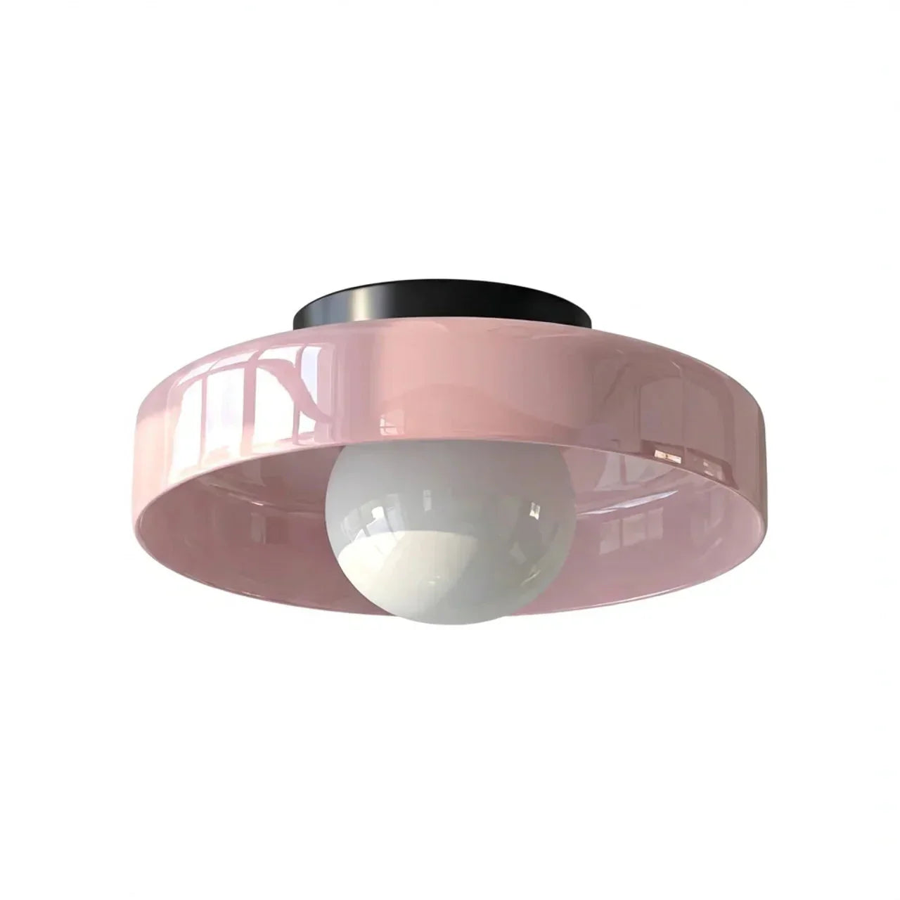 Bauhaus Glass Wall And Ceiling Light For Soft Ambient Illumination And Dual Mounting