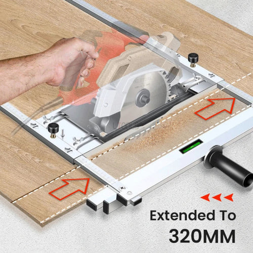 Adjustable Aluminum Circular Saw Guide 0-320mm For Precise Straight Cuts