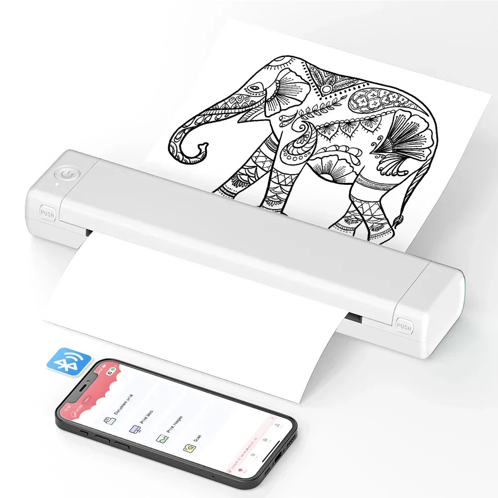 MK500 Inkless Thermal Printer With Bluetooth For Mobile Printing