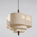 Layered Fabric Pendant Ceiling Lamp With Soft Diffused Shade For Cozy Indoor Ambience Warm Glow