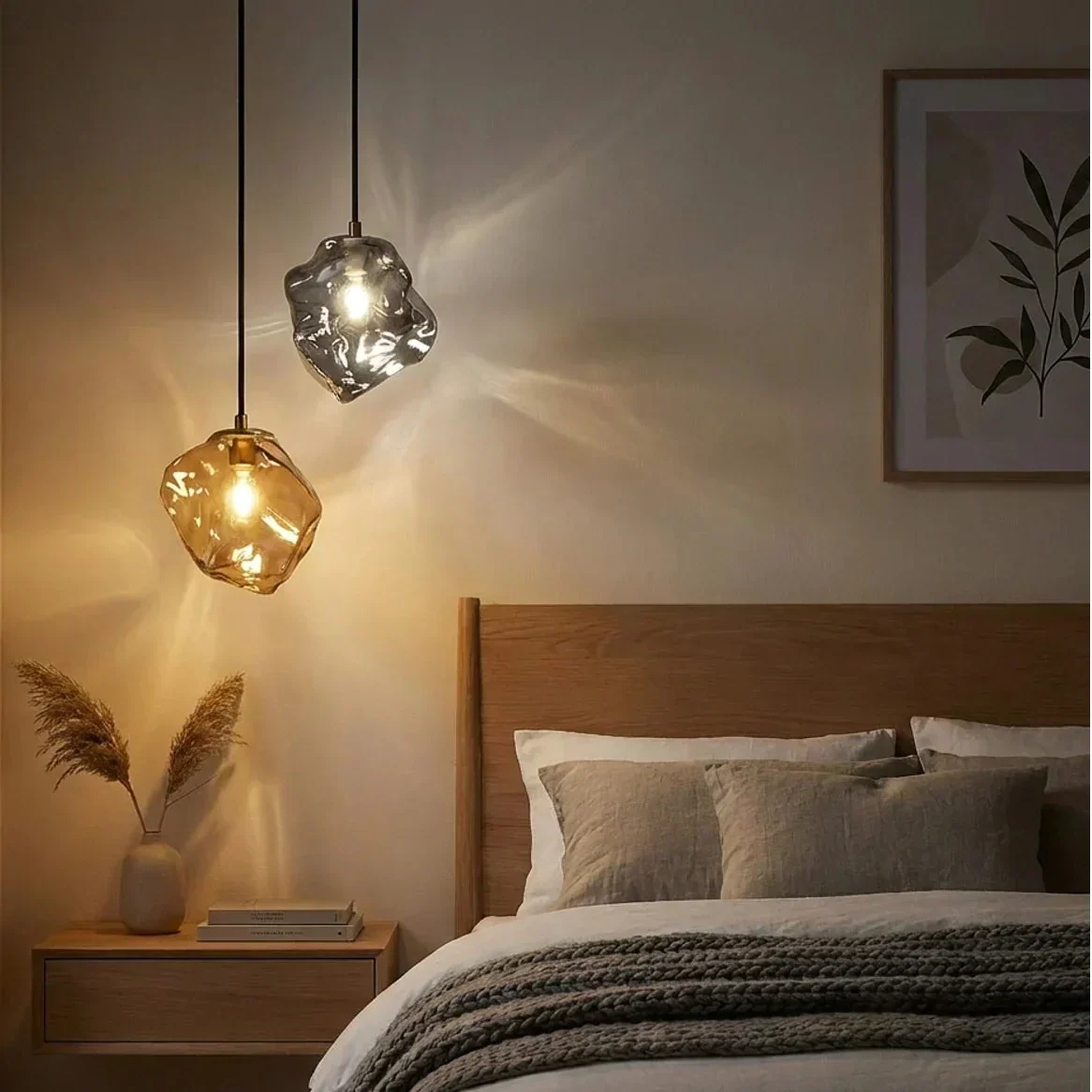 Sculptural Pendant Light With Lava Glass Organic Look For Indoor Ceilings In Modern Interiors