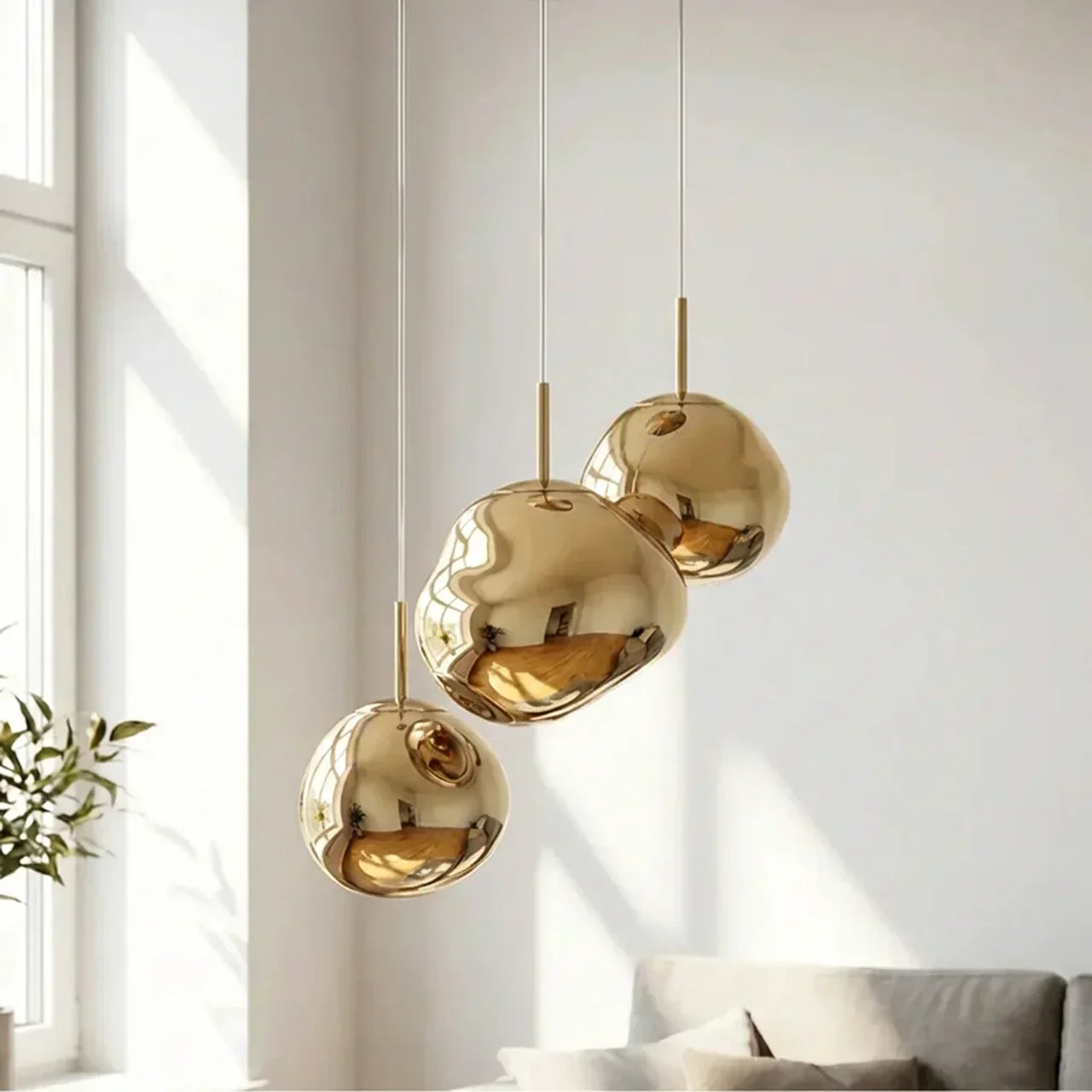 Statement Cluster Pendant Lighting Fixture With Irregular Arrangement For Living Rooms
