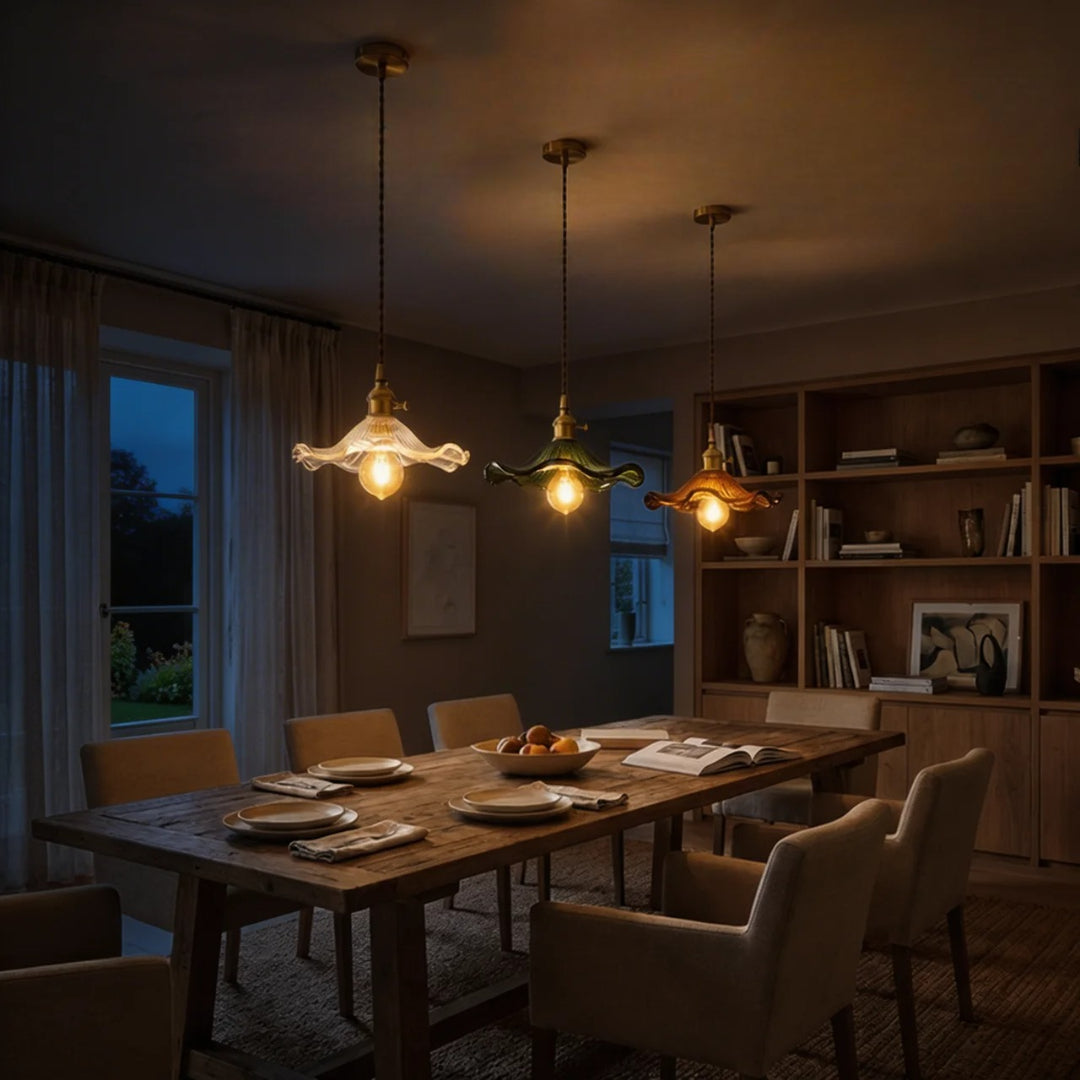 Art Deco Inspired Glass Fixture With Scalloped Edge Ceiling Or Pendant Light For Hallways And Living Areas