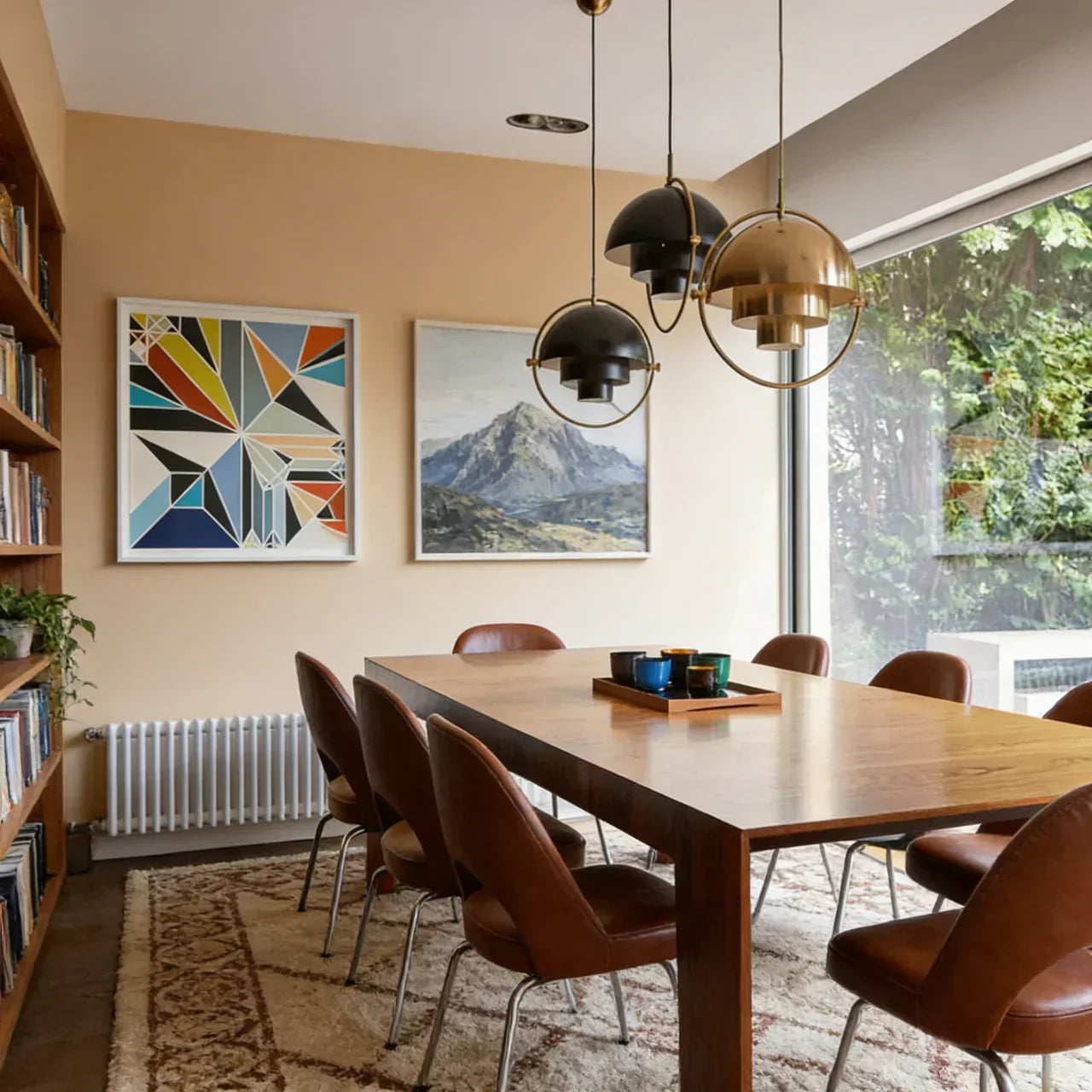 Scandinavian Style Adjustable Pendant Light With Directional Shade For Living Spaces
