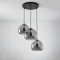Glass Pendant Light With Multiple Shades For Ceiling Mount Over Dining Tables And Islands Round Canopy Or Linear Canopy