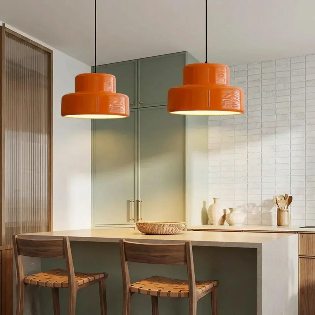 Coloured Glass Bowl Pendant Light In Bauhaus Style For Modern Interiors And Home Living