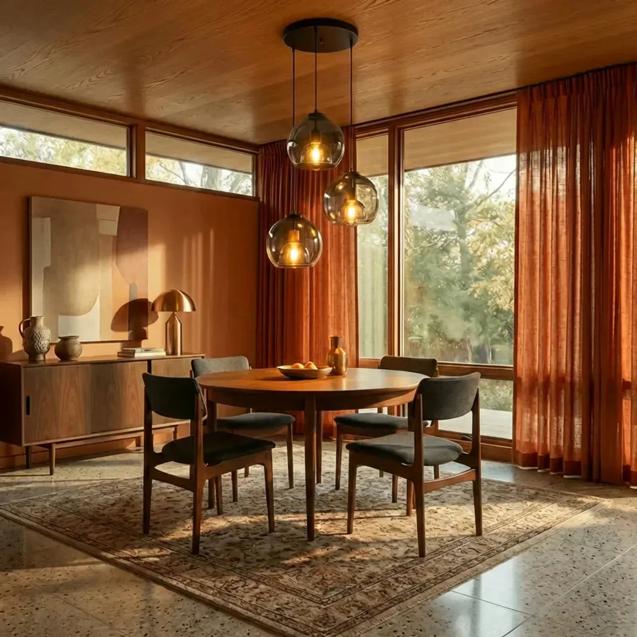 Glass Pendant Light With Multiple Shades For Ceiling Mount Over Dining Tables And Islands Round Canopy Or Linear Canopy
