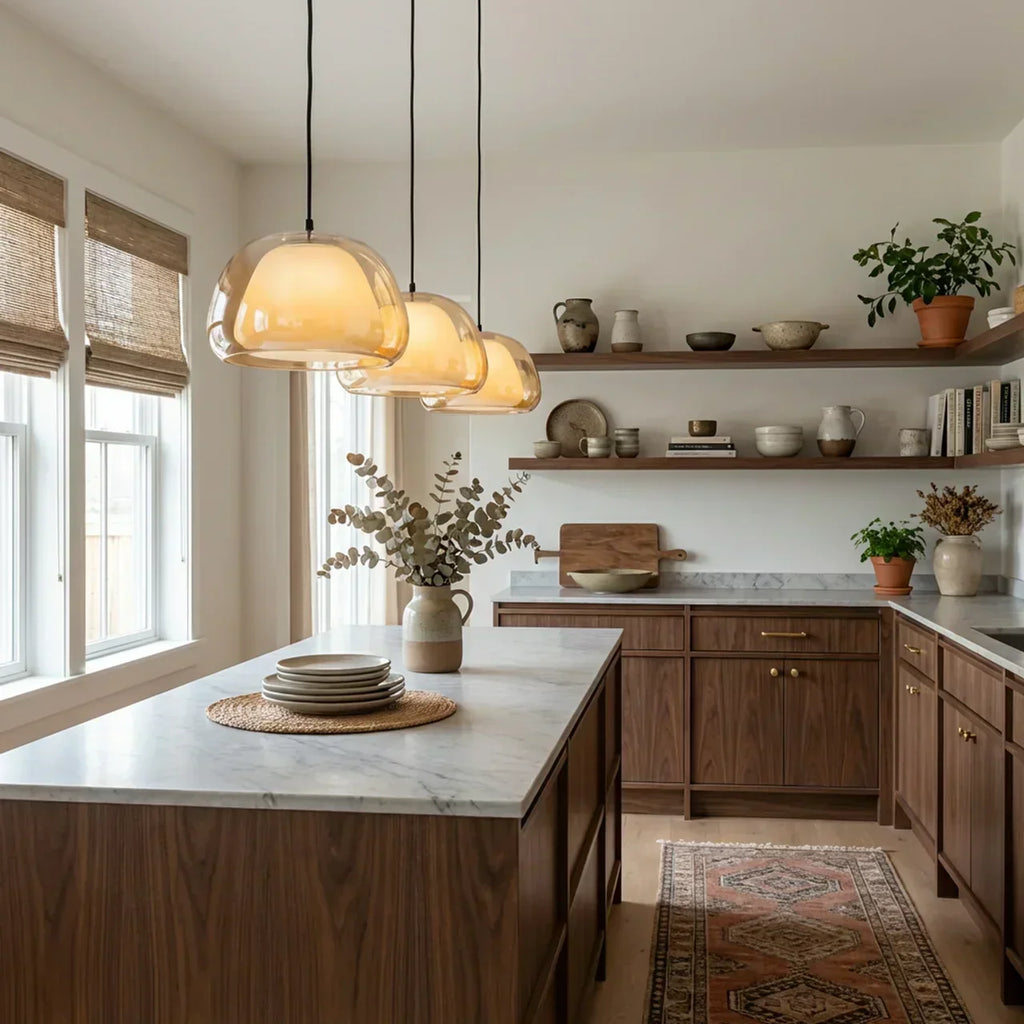 Glass Dome Ceiling Pendant Light With Glass Shade For Dining Areas Kitchen Islands And Open Living Spaces