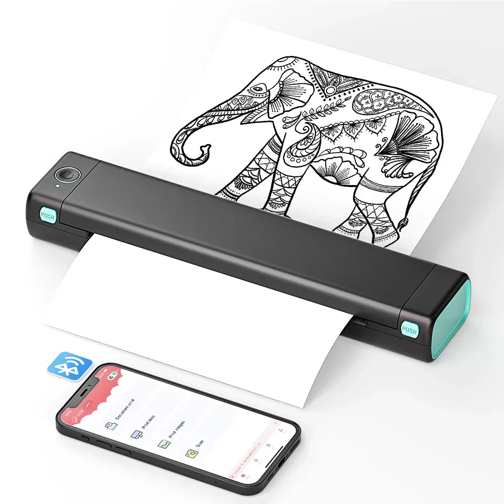 MK500 Inkless Thermal Printer With Bluetooth For Mobile Printing
