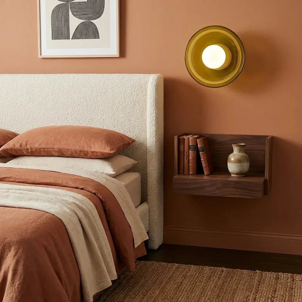 Bauhaus Glass Wall And Ceiling Light For Soft Ambient Illumination And Dual Mounting