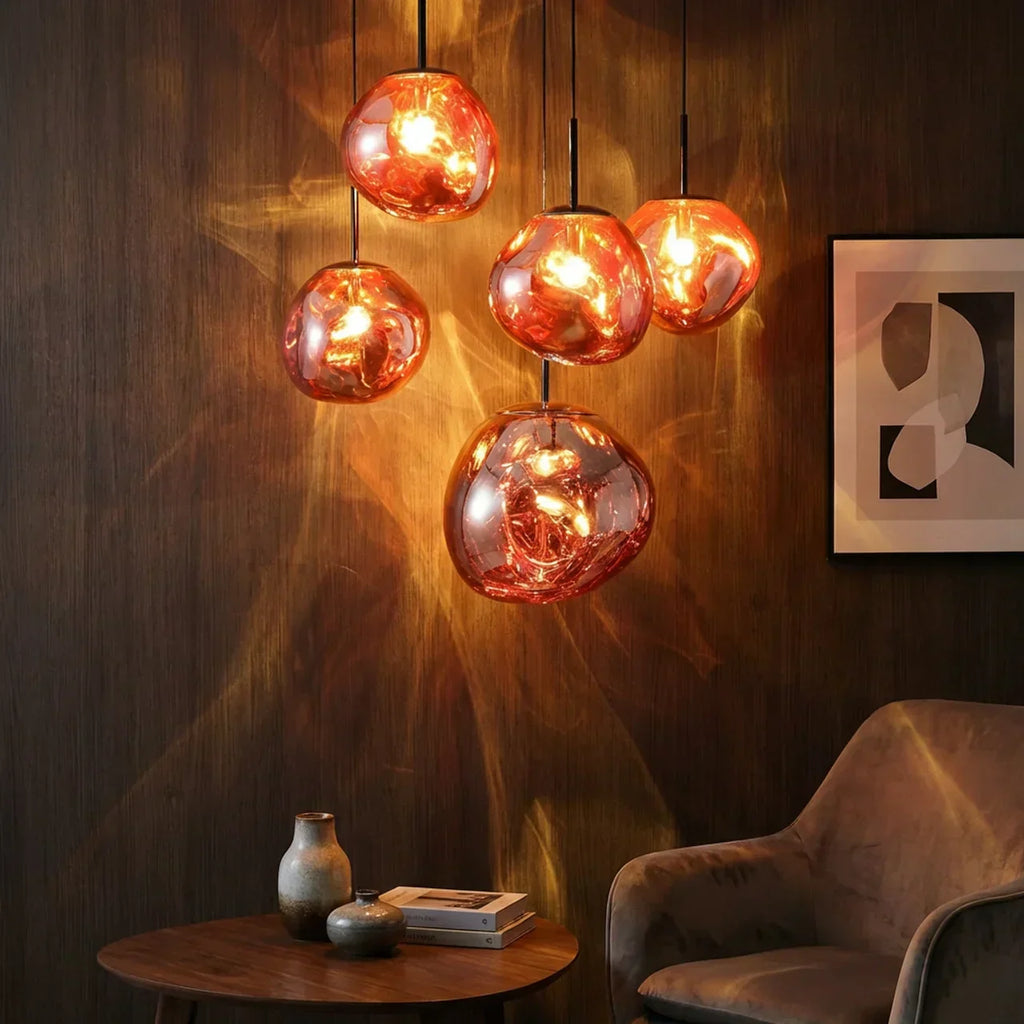Statement Cluster Pendant Lighting Fixture With Irregular Arrangement For Living Rooms