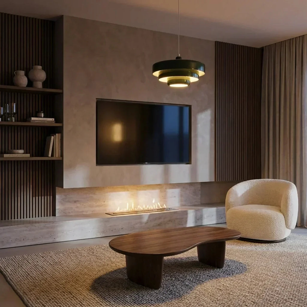 Bauhaus Style Pendant Light With Tiered Glass Elements For Ceiling Installations Diffused Ambient Lighting