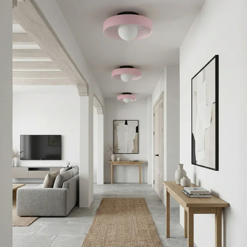 Bauhaus skleněné nástěnné a stropní svítidlo pro jemné ambientní osvětlení a dvojí montáž