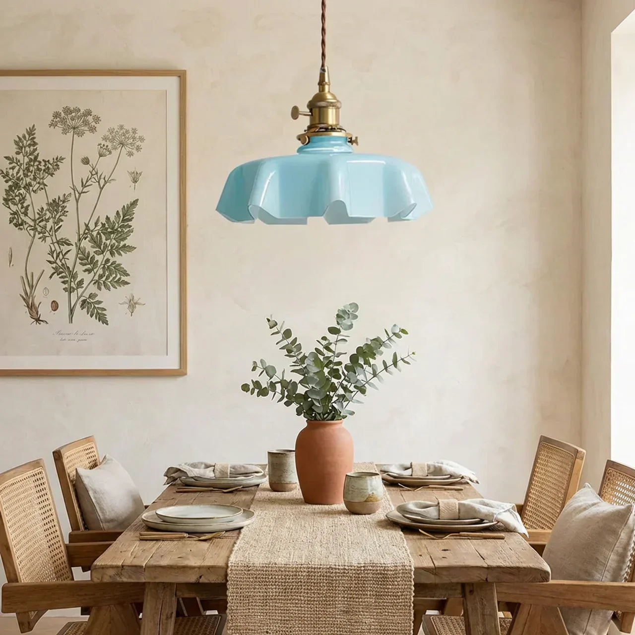 Art Deco Glass Pendant Light With Draped Glass Shade For Elegant Hallway And Living Room Decor