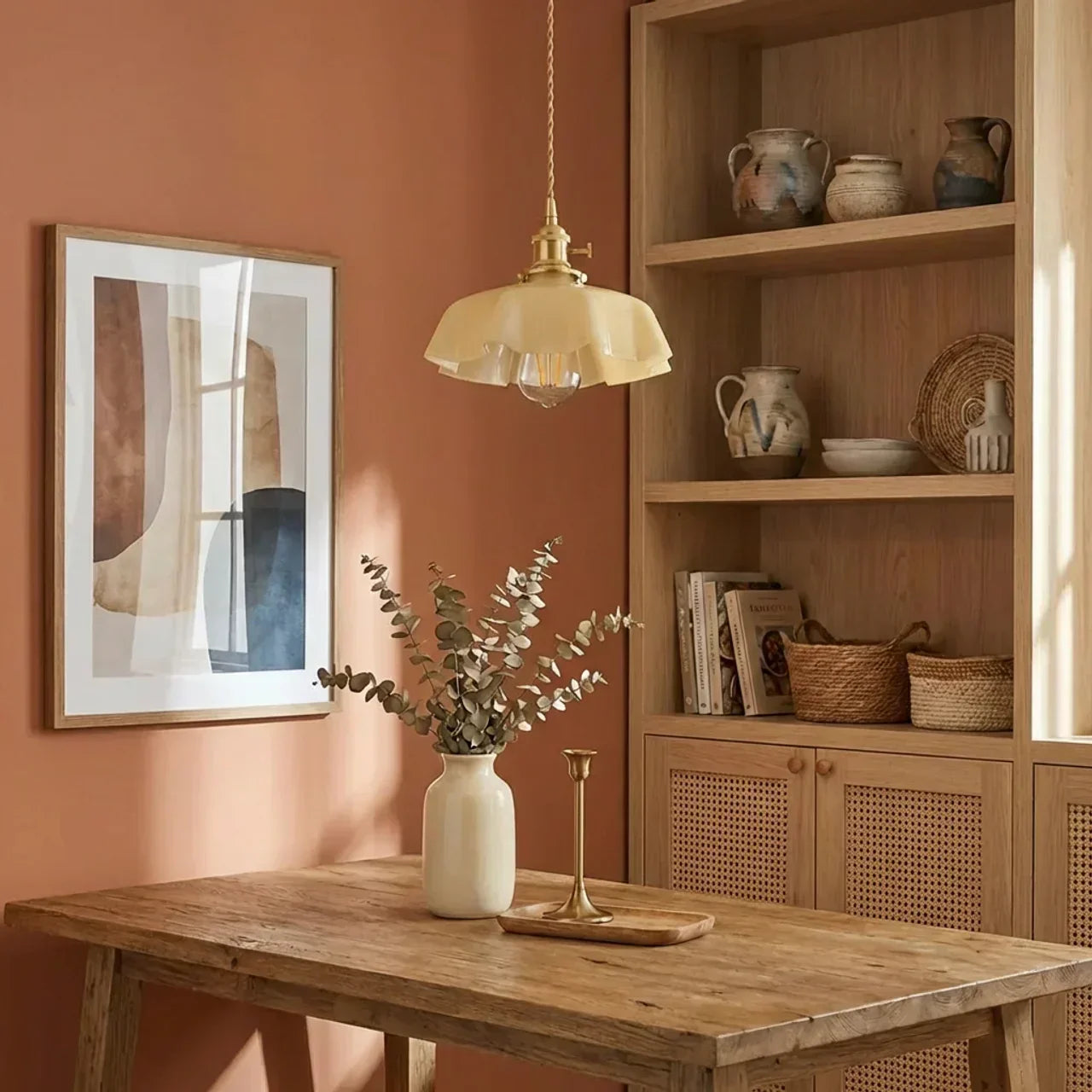 Art Deco Glass Pendant Light With Draped Glass Shade For Elegant Hallway And Living Room Decor