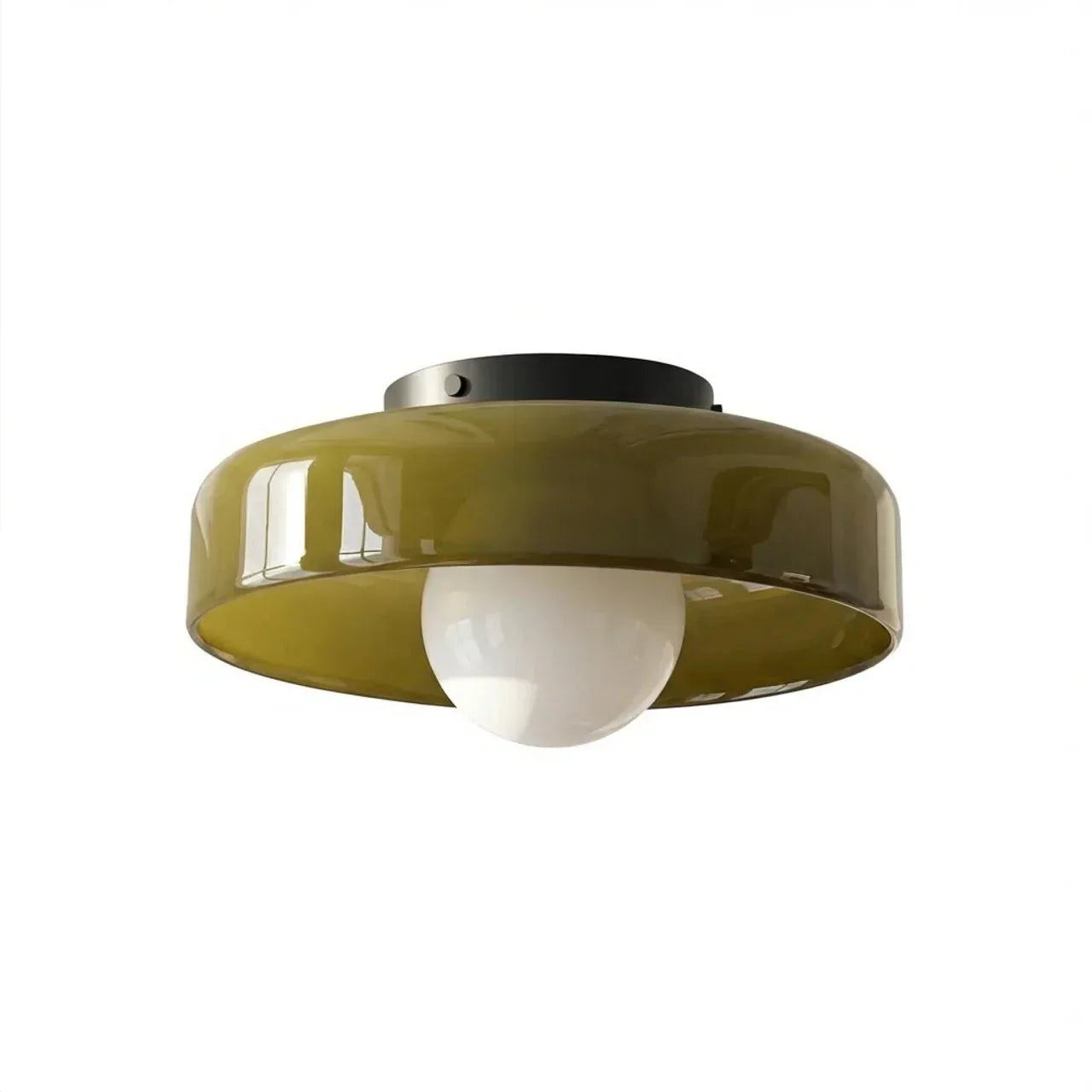 Bauhaus Glass Wall And Ceiling Light For Soft Ambient Illumination And Dual Mounting