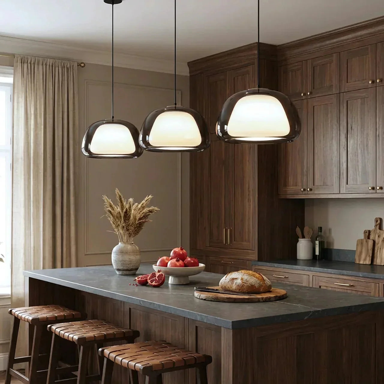 Glass Dome Ceiling Pendant Light With Glass Shade For Dining Areas Kitchen Islands And Open Living Spaces