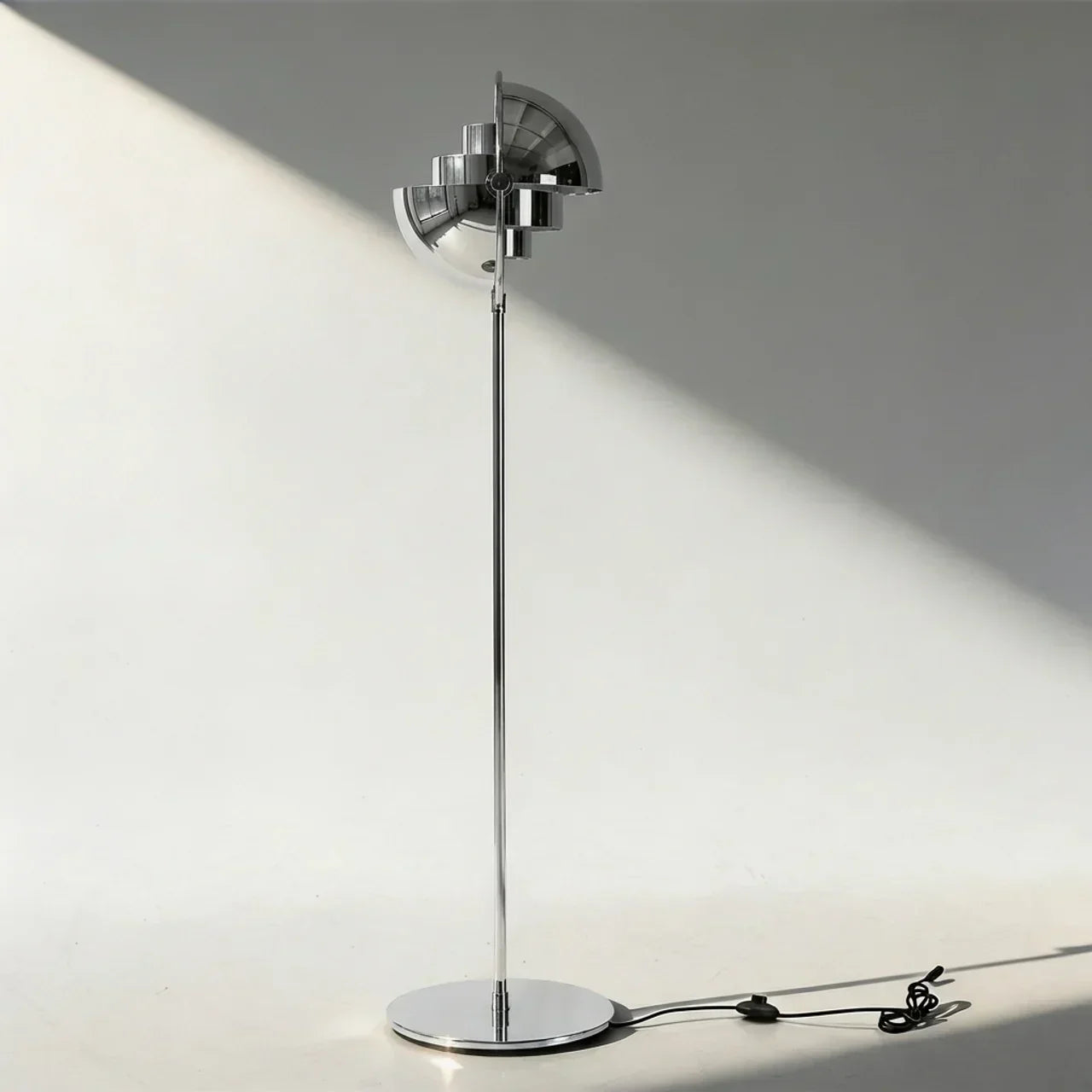Directional Floor Lamp With Adjustable Shade In Danish Modern Style For Residential Interiors