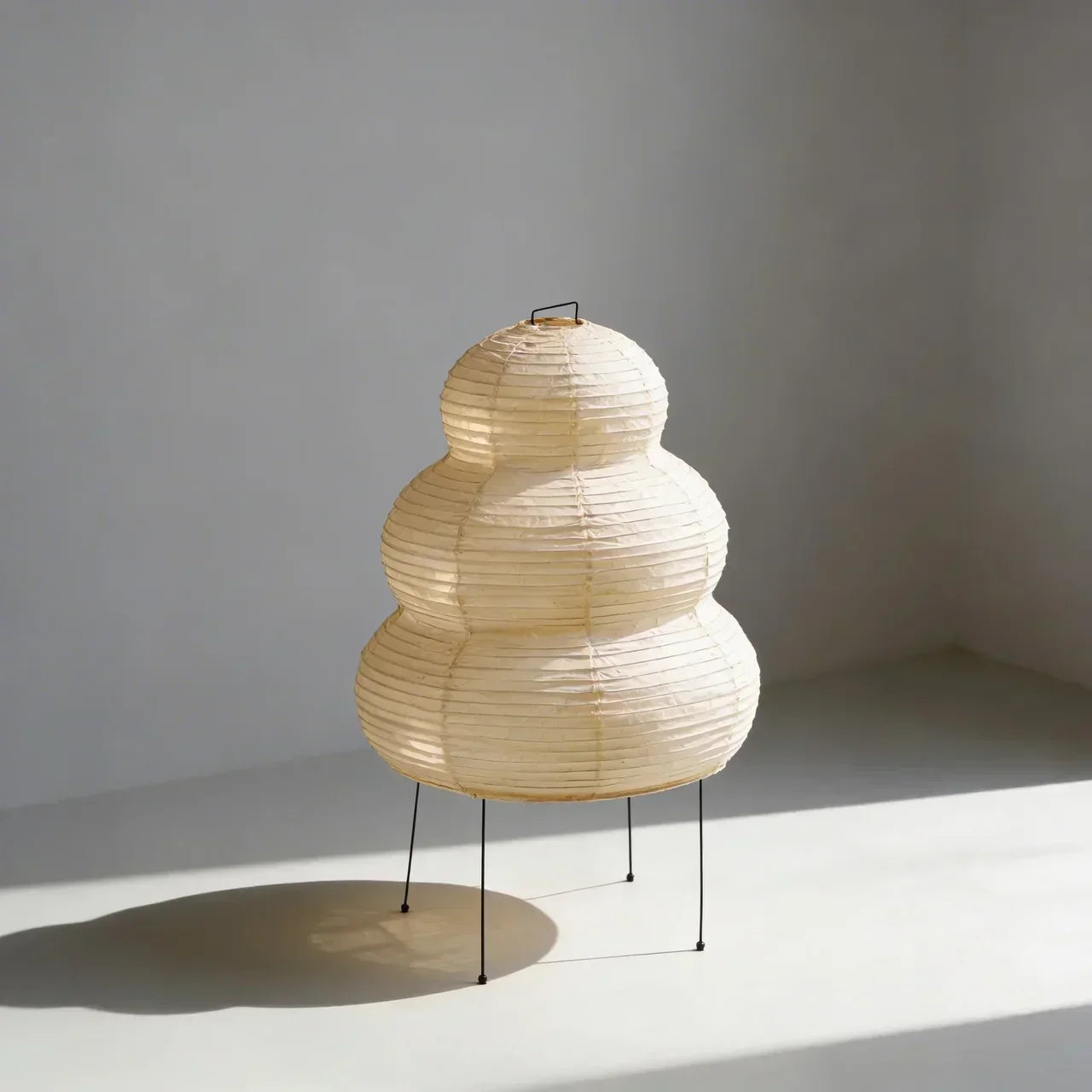Rice Paper Lamp With Shade Layered Paper For Indoor Use On Flat Surfaces Floor Lamp
