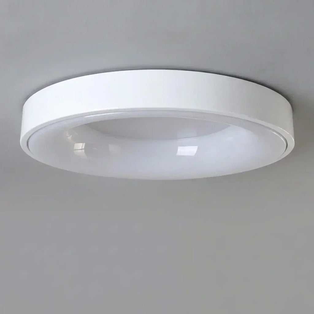Circular Flush Mount Ceiling Light With Hollow Center And Integrated LED Diffuser