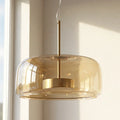 Modern Pendant Light With Smoked Glass Shade And Integrated LED For Ceiling Mount In Modern Homes And Offices