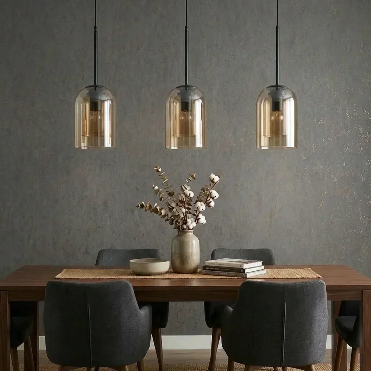 Double Glass Dome Pendant Light Fixture For Dining Rooms Bedrooms And Living Spaces