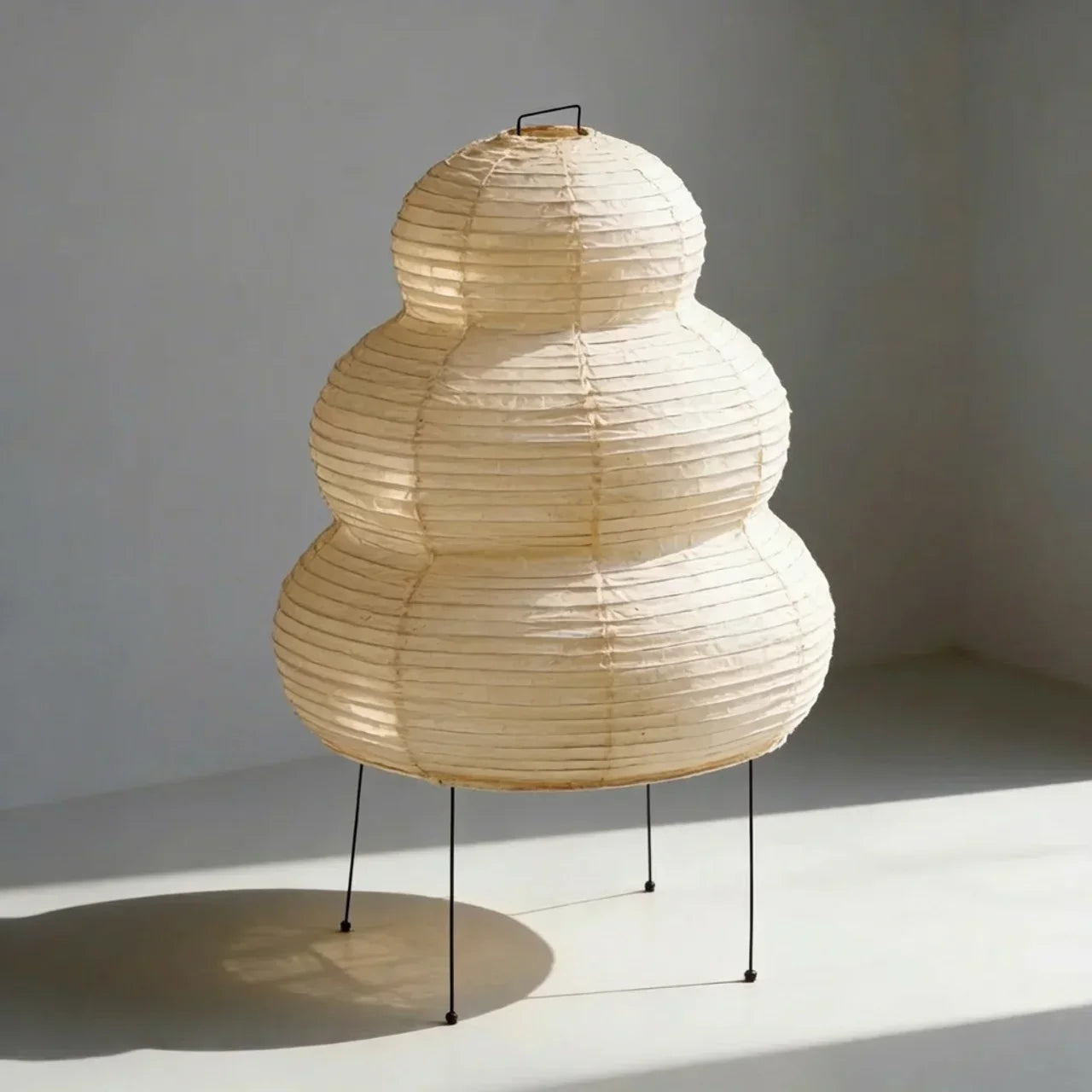 Rice Paper Lamp With Shade Layered Paper For Indoor Use On Flat Surfaces Floor Lamp