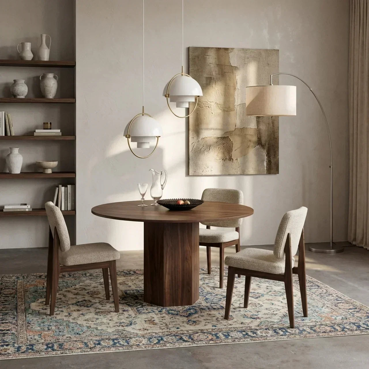 Scandinavian Style Adjustable Pendant Light With Directional Shade For Living Spaces