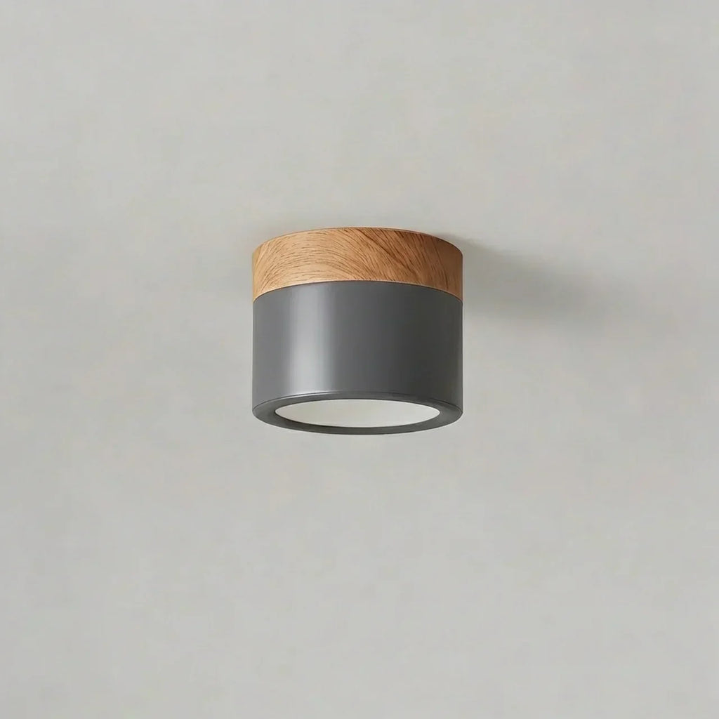 Ceiling Light Fixture Featuring LED In Flush Mount Solid Wood Colour Accent For Modern Homes