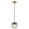 Rounded Glass Pendant Ceiling Light With Cable Suspension Available In Multiple Sizes