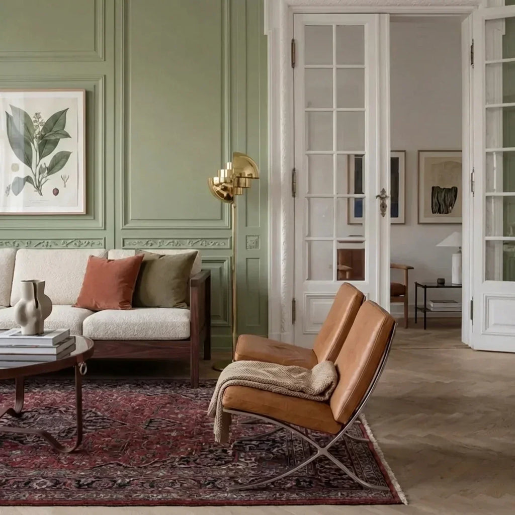 Directional Floor Lamp With Adjustable Shade In Danish Modern Style For Residential Interiors