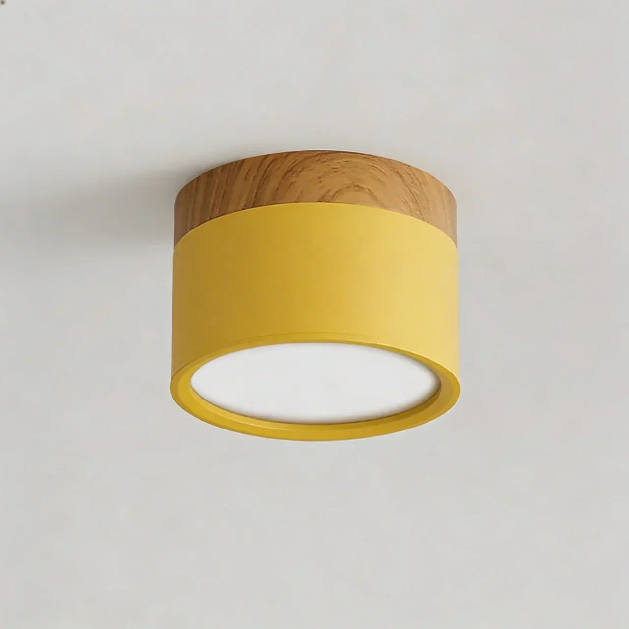 Ceiling Light Fixture Featuring LED In Flush Mount Solid Wood Colour Accent For Modern Homes