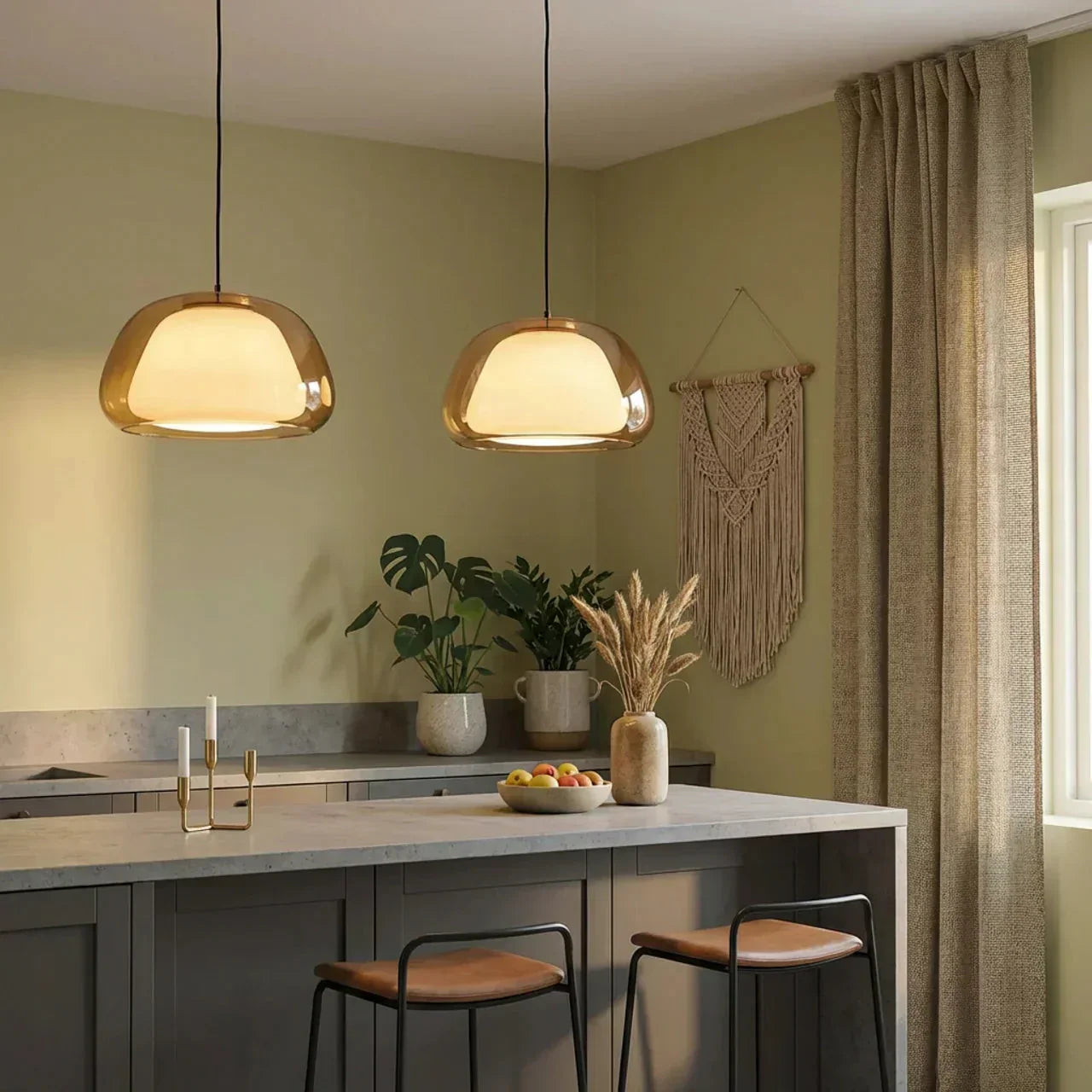 Glass Dome Ceiling Pendant Light With Glass Shade For Dining Areas Kitchen Islands And Open Living Spaces