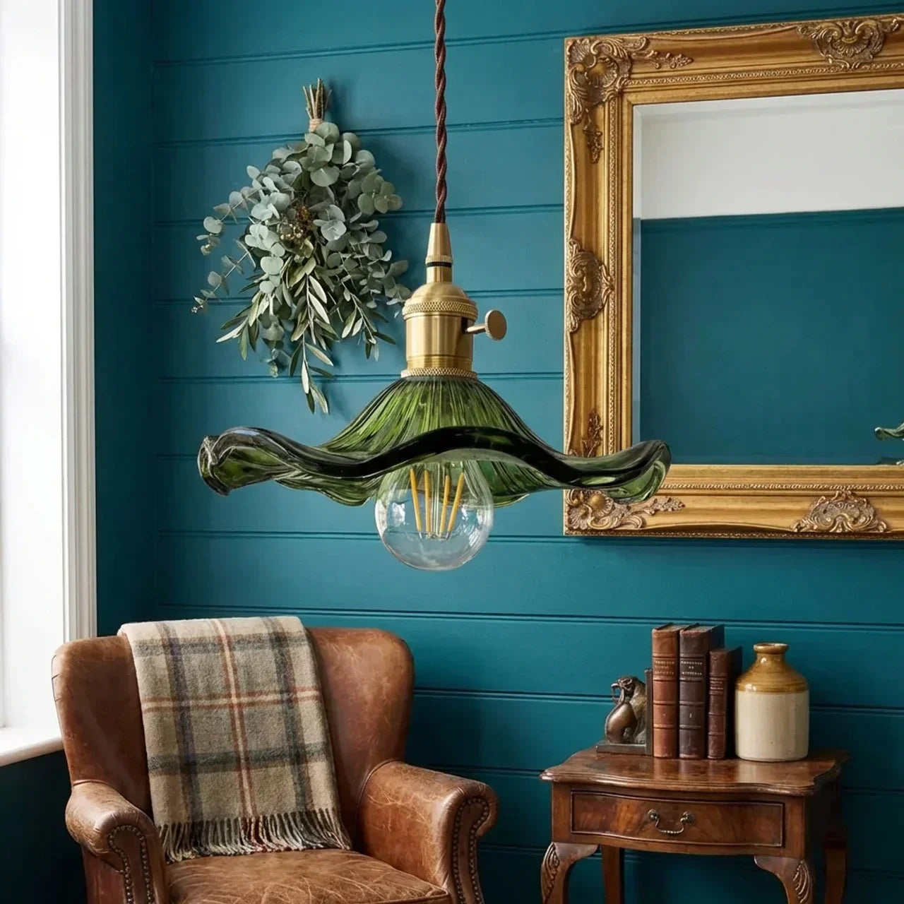 Art Deco Inspired Glass Fixture With Scalloped Edge Ceiling Or Pendant Light For Hallways And Living Areas