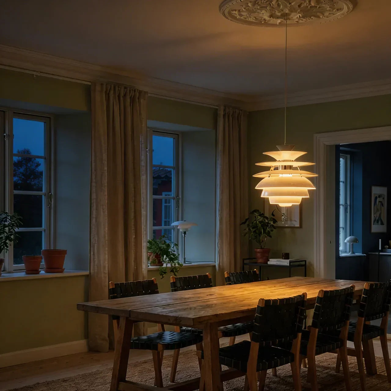 Danish Modern Glare-Control Pendant Lighting For Contemporary Interiors And Ceilings