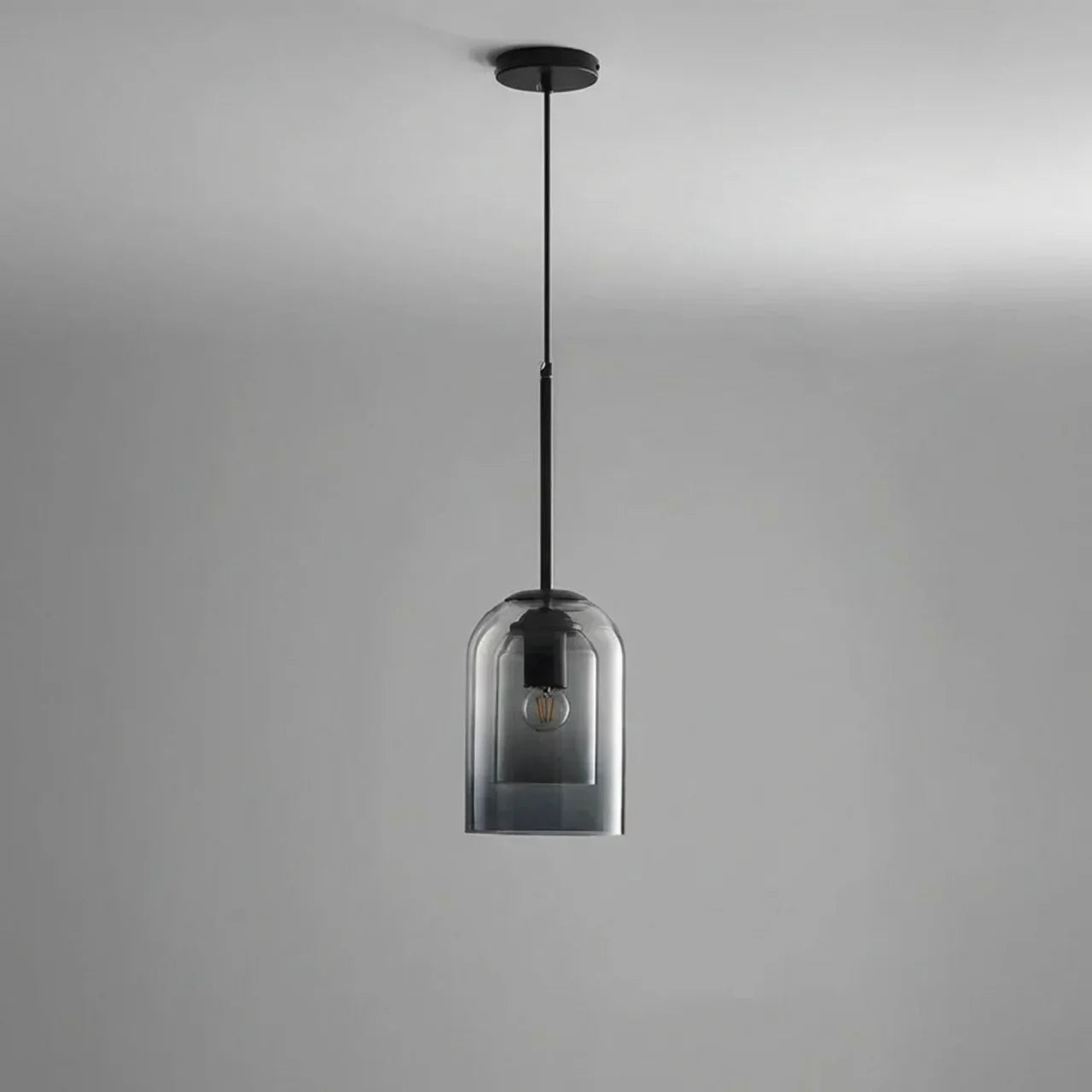 Double Glass Dome Pendant Light Fixture For Dining Rooms Bedrooms And Living Spaces