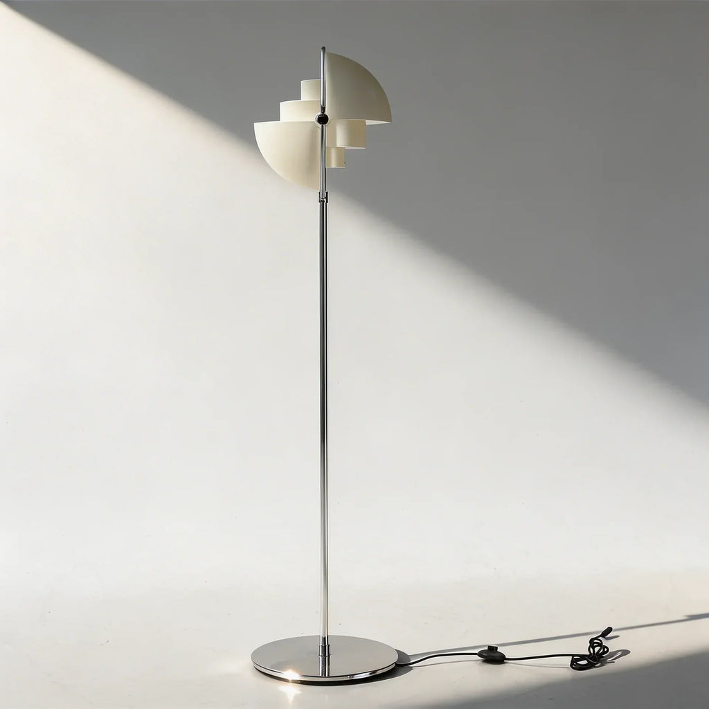 Directional Floor Lamp With Adjustable Shade In Danish Modern Style For Residential Interiors