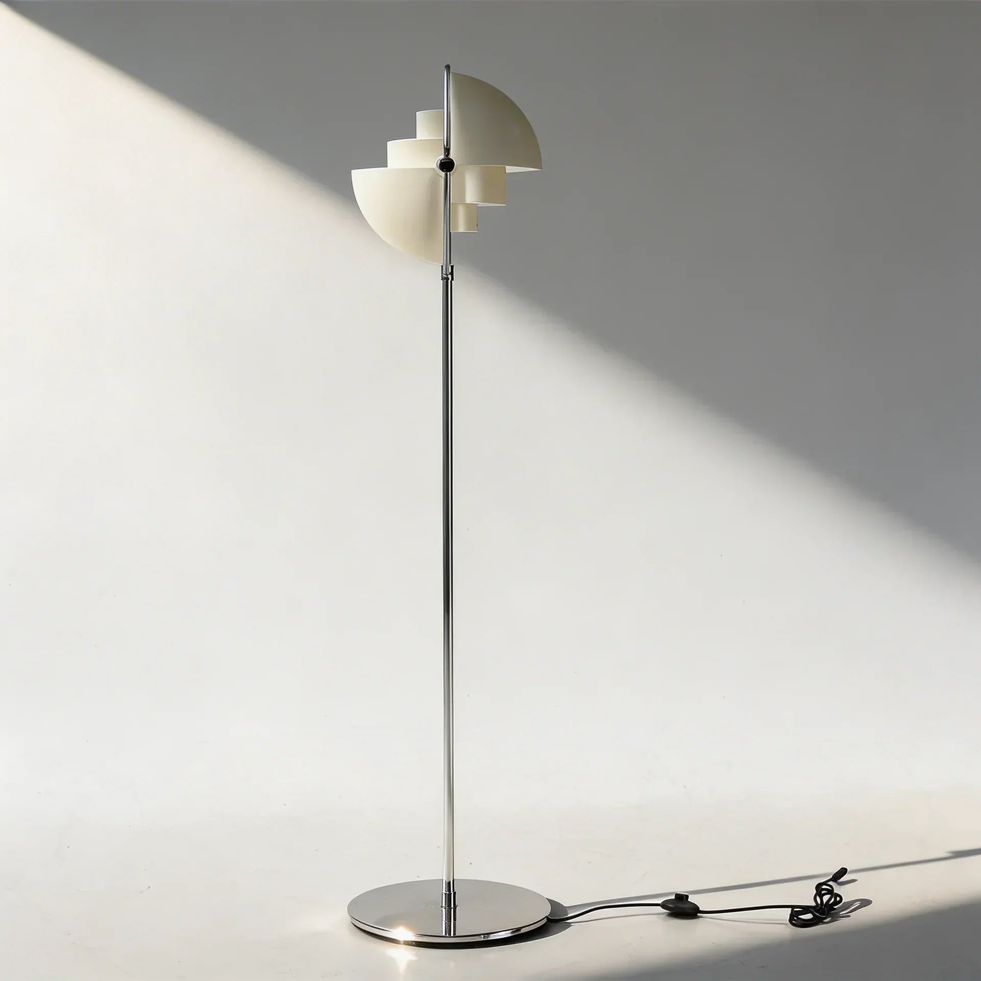 Directional Floor Lamp With Adjustable Shade In Danish Modern Style For Residential Interiors