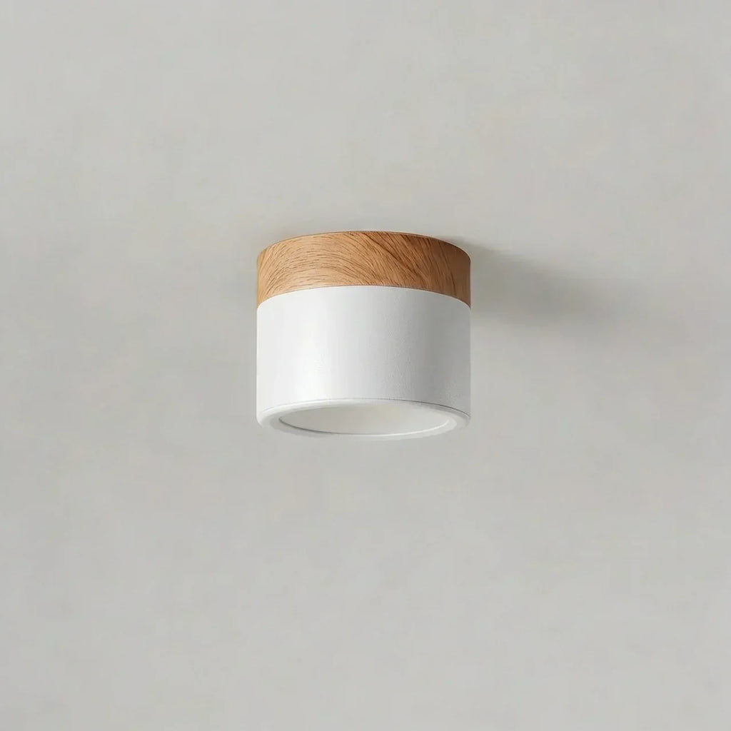 Ceiling Light Fixture Featuring LED In Flush Mount Solid Wood Colour Accent For Modern Homes